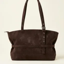 Borsa Tote in Suede Marrone Cioccolato: Eleganza Urbana e Stile Senza Tempo