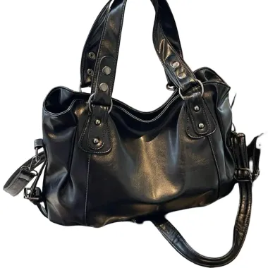 Borsa a Spalla Morbida in Nero