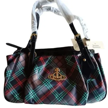 Borsa a Spalla Tartan Iconica Nera