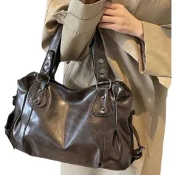 Borsa Hobo a Spalla Morbida Marrone