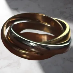 Anello Fedina Intrecciata in Acciaio Inox Bianco