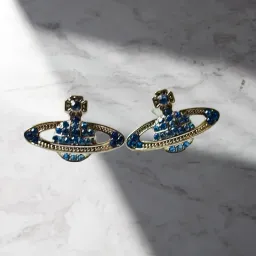 Orecchini Planetari Argento e Blu