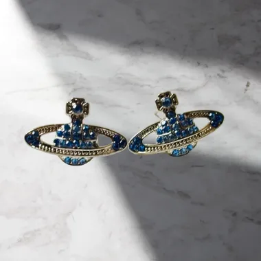 Orecchini Planetari Argento e Blu